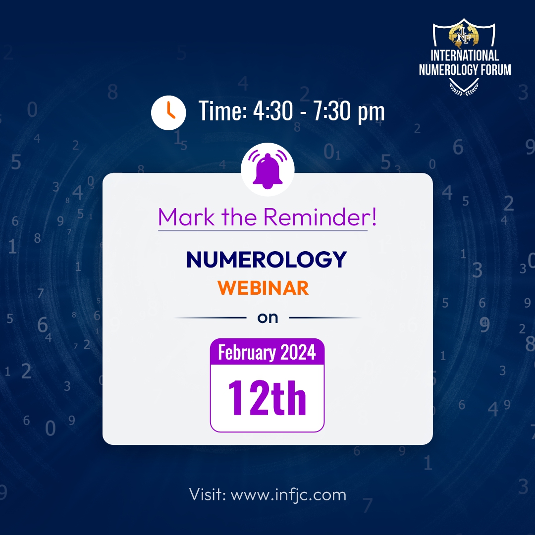 Hope to see you all!

1st numerology online workshop of the INF members today from 4:30 p.m. to 7:30 p.m.

#jcchaudhry #numerology #numerologists #internationalnumerologyforum #INF #numerologyforum #globalplatform #conference #meeting #webinar #workshop