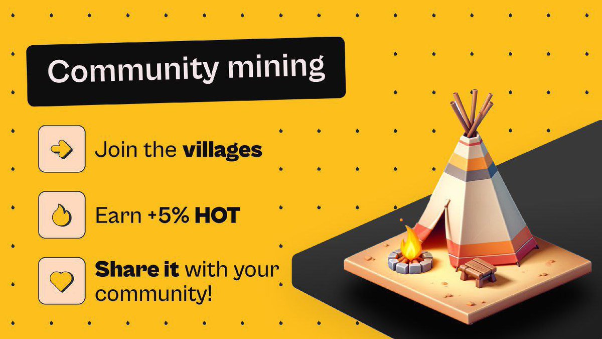 😍😍 Good Update ~ $HOT Community Mining Live 🔥🔥

Join Villages 👉 t.me/herewalletbot/…

Join Village &amp; Earn 5% More $HOT 
Let's Boost Your Hot Mining Now 👌👌

Join For More Free Airdrop 👇
s.id/21Jc5

#Airdrop #Near #Nearhot #Hot #Mining #Earn #Villages