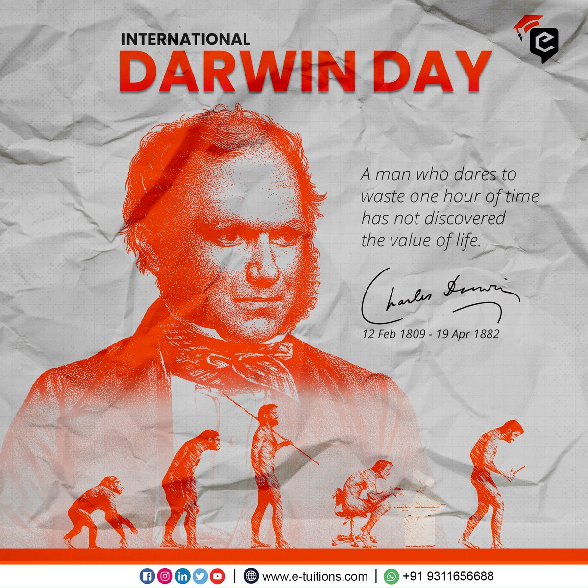 e_etuitions's tweet image. On #DarwinDay, we remember the groundbreaking work of Charles Darwin and his theory of evolution. Science continues to uncover the amazing story of life on Earth!   

#ScienceTwitter #EvolutionIsReal #NeverStopLearning