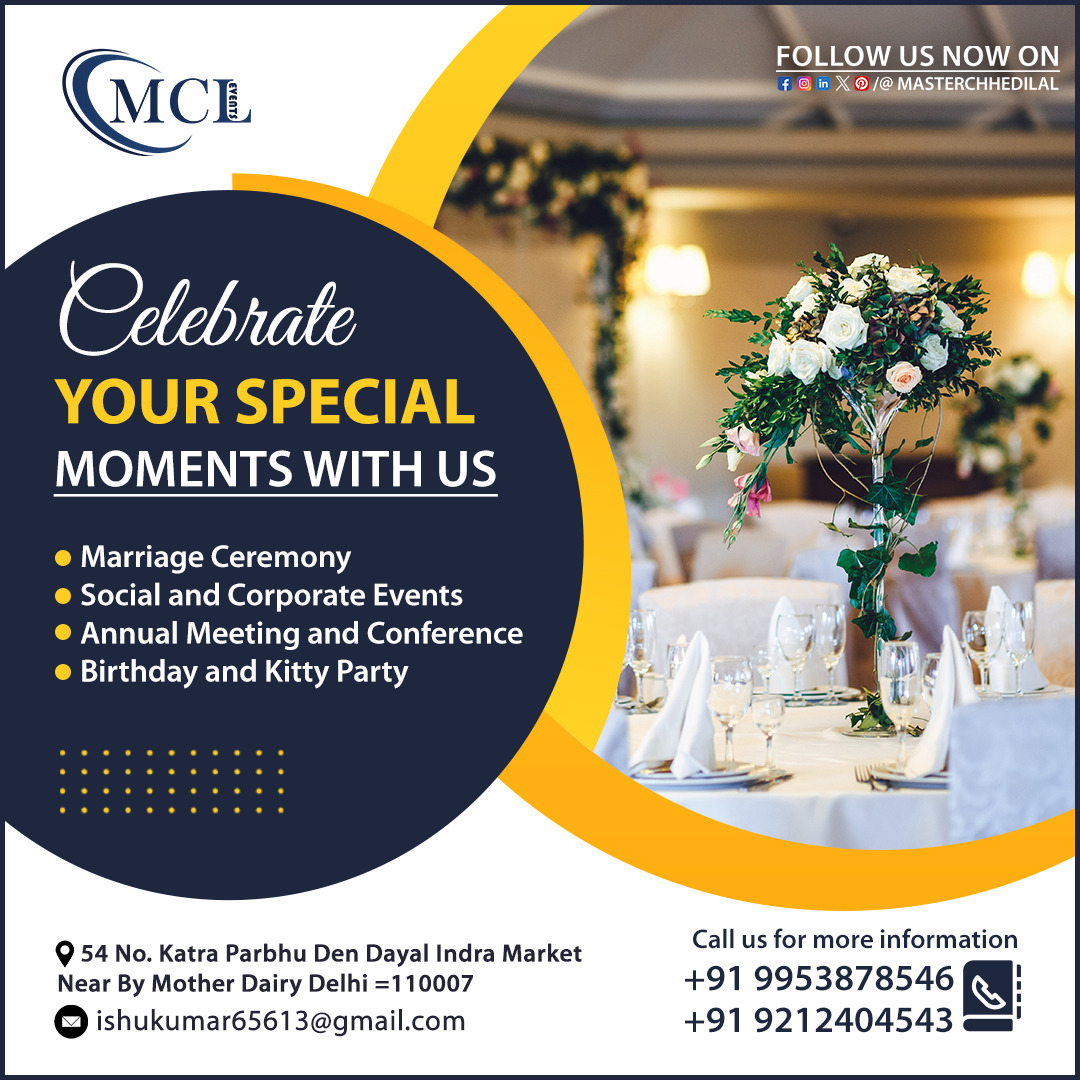 Masterchhedilal's tweet photo. Celebrate your Special Moments with us

Our Services: -
✨ marriage ceremony
✨ Social and Corporate Events
✨ Annual Meeting and Conference
.
For Booking Contact Us -
☎️ Contact: (+91) 9953878546, 9212404543
.
#masterchhedilal #mcl #chowkievent #bhajansandya #Sunderkand #Jagran https://t.co/dhwIN66nJH