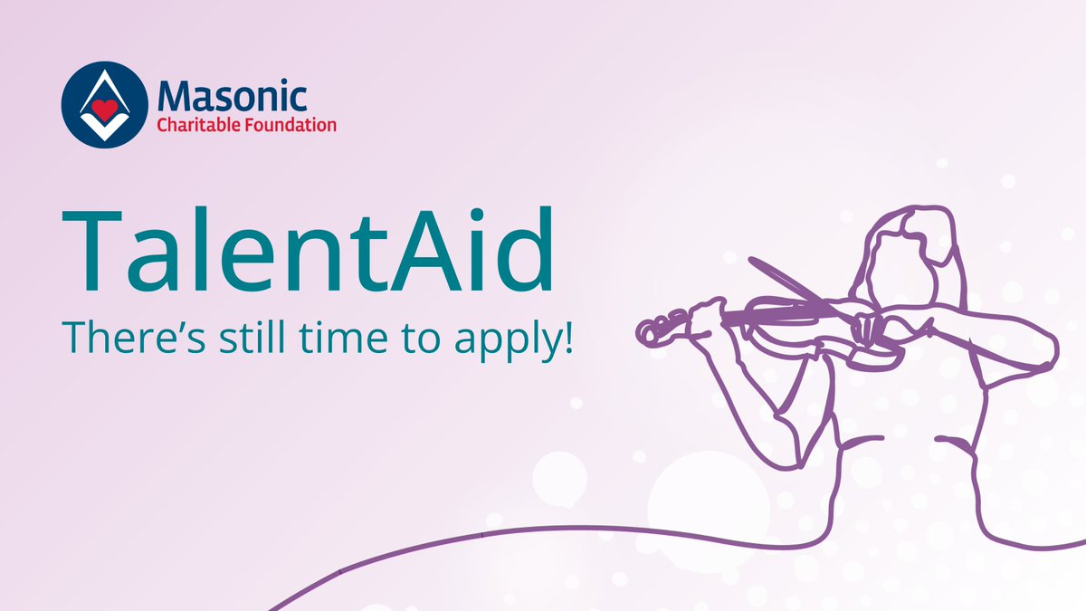 ⭐ TalentAid helps the children and grandchildren of Freemasons who are exceptionally talented in music, sport, or the performing arts achieve their dreams. 

Applications close 1st April! ow.ly/tlox50QyqjY