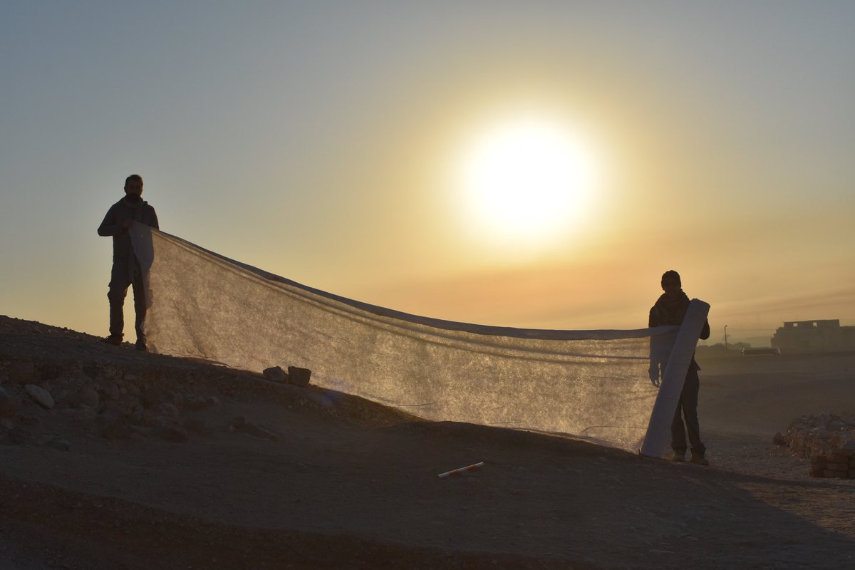 proyecto209's tweet photo. Álex y Dani ayudan a Alfonso a hacer sombra para la fotografía de un estrato en el área EA9. 
. 
Alex and Dani help Alfonso to make a shadow for the photograph of a stratum in the EA9 area.
.
.
.
#proyecto209 #tt209 #ull #arqueologia #archaeology #arqueologiacanariaenegipto https://t.co/Vt5tBpEXHM