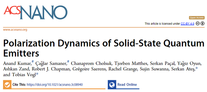 Exciting News! Our latest research paper is published in <a href="/acsnano/">ACS Nano</a>. Here we delve into the intriguing polarization features of quantum emitters and reveal how certain features of polarization depend on the decay time of the emitters. Many thanks to all our collaborations!