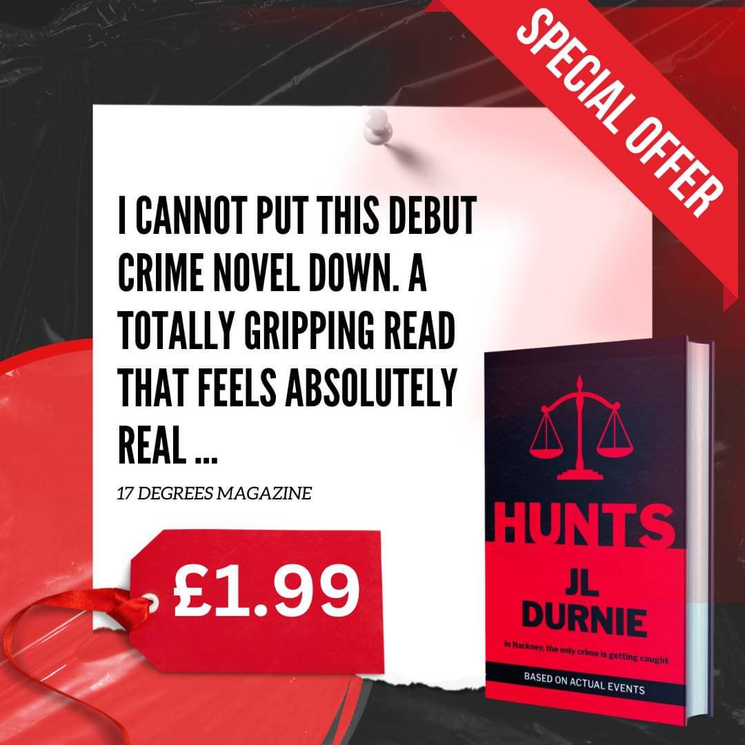 #Hunts Crime Fiction - 1980s Hackney Where the law and justice collide, with explosive results Special offer £1.99 At that price, it’s a crime not to buy it… Kindle/Ebook now available at Amazon for £1.99 amzn.to/3sw6pKL #CrimeFiction #Debut