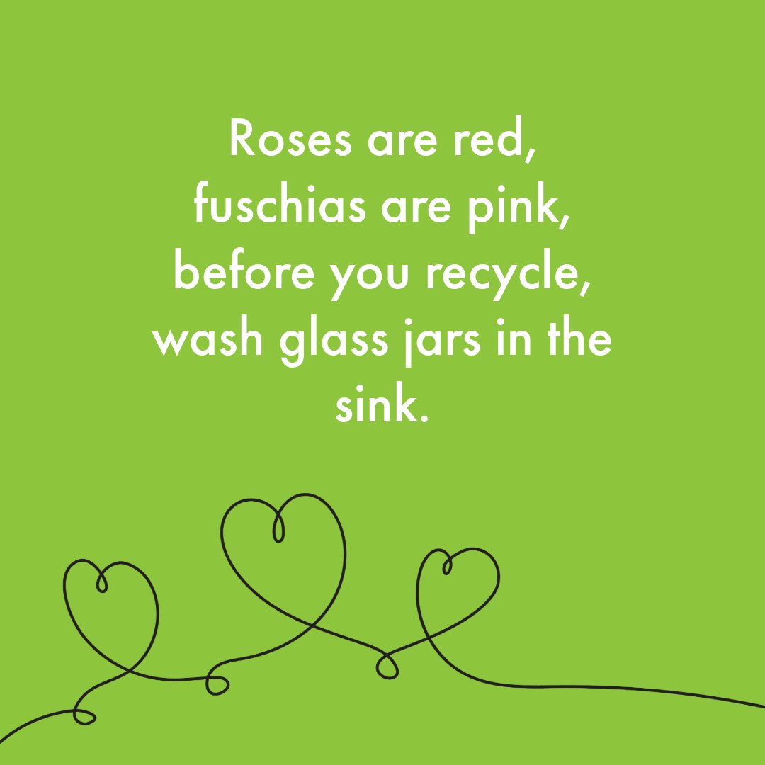 It's the season of love and we are feeling poetic... What recycling advice would you give to your loved ones? Drop them in the comments below (extra points if you can make them rhyme😉)