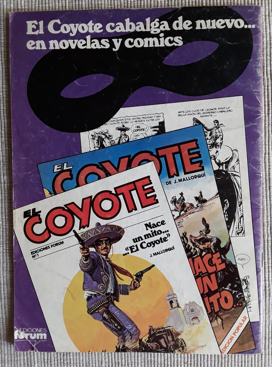 LibrosVintage's tweet photo. “Es necesario destruir los cimientos de la vieja California, pues sólo así podremos edificar una California a nuestro gusto.”
El 12 de febrero de 1913 nace en Barcelona José Mallorquí, creador de 'El Coyote'.
'Nace un mito...«El Coyote»'
#EdicionesForum, 1983. https://t.co/2oLcnfHA8x