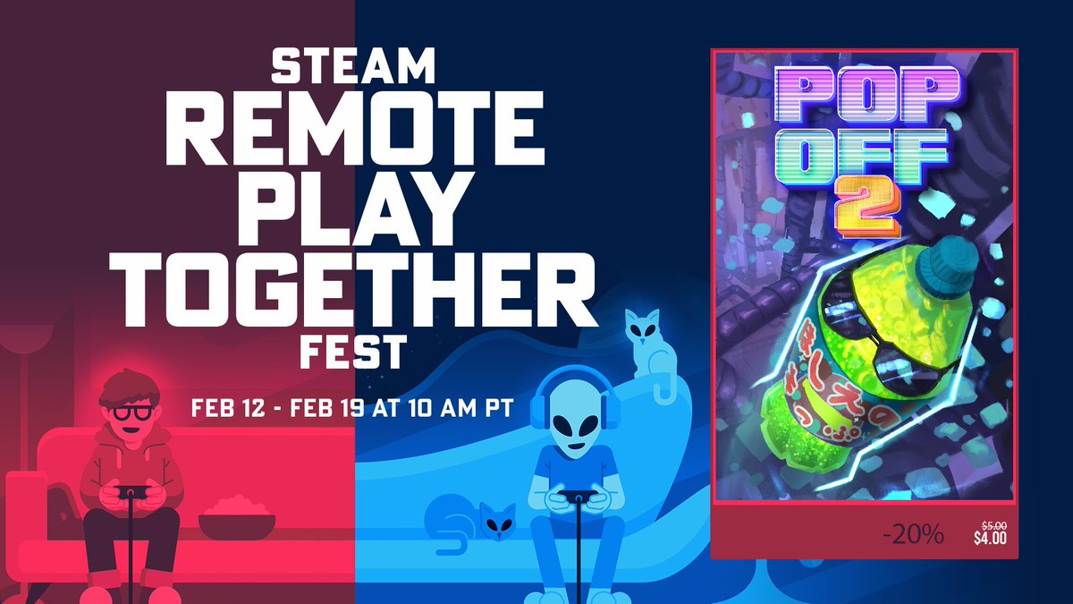 GreataxeG's tweet photo. Play our Precision Platformer #POPOFF2 single player, or local co-op, or through #steam 
Remote Play together!  

💸20% OFF through the entire festival!💸
#SteamNextFest #SteamRemotePlayTogetherFest https://t.co/4Lir8HQrpJ