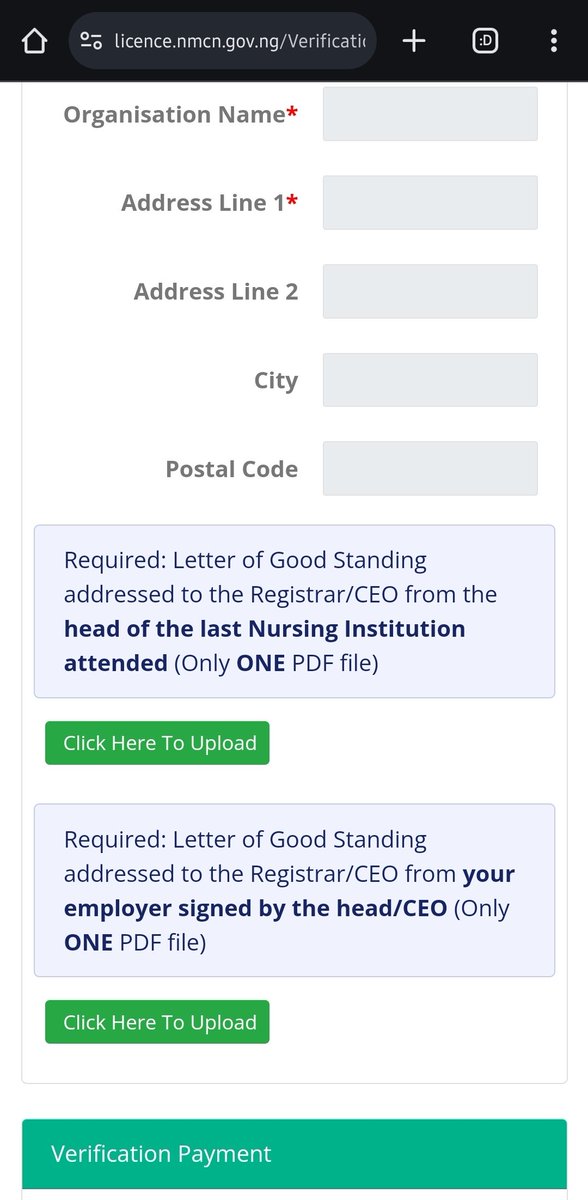 Intrepid_RN's tweet photo. NMCN REOPENS VERIFICATION PORTAL
The NMCN @Nigeria_NMC is very well prepared to battle with her members.

1. They claimed the verification portal was removed for over 3 months due to tech issues.

2. They reopened the portal less than 5 days after the circular, with new rules. https://t.co/IDUIkpHnEo