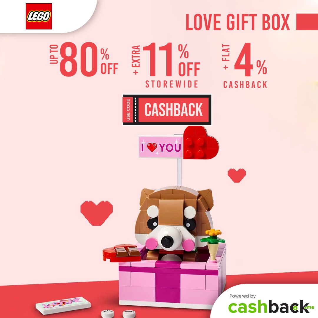Unwrap the joy of building love with LEGO's Love Gift Box! 📷 Save up to 80% + use code CASHBACK for an extra 11% off storewide.
cashback.me/en-ae/lego
#lovegifts #lovegiftbox #valentine #valentinegifts #valentinesday2024 #cashbackme #cashbackdubai #cashbackdiscounts #cashback