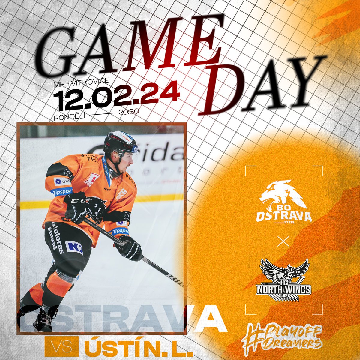 BO OSTRAVA VÍTKOVICE STEEL (@boostrava) on Twitter photo ⚔️ | Gameday je tady! Dnes na domácím ledě změříme síly s <a href="/HCNorthWings/">HC NORTH WINGS Ústí nad Labem</a>
#PlayOffDreamers ⚔️ | Gameday je tady! Dnes na domácím ledě změříme síly s <a href="/HCNorthWings/">HC NORTH WINGS Ústí nad Labem</a>
#PlayOffDreamers
