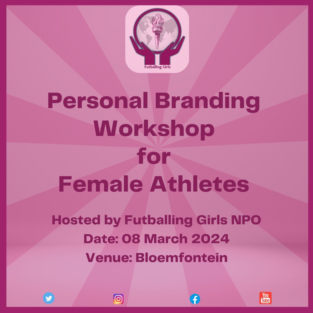 Excited to be announcing 2 initiatives planned for Free State province, in our continued effort to continuously empower women in sport!

#FutballingGirlsNPO
#WomenInSport
#PersonalBranding
#FirstAidTraining