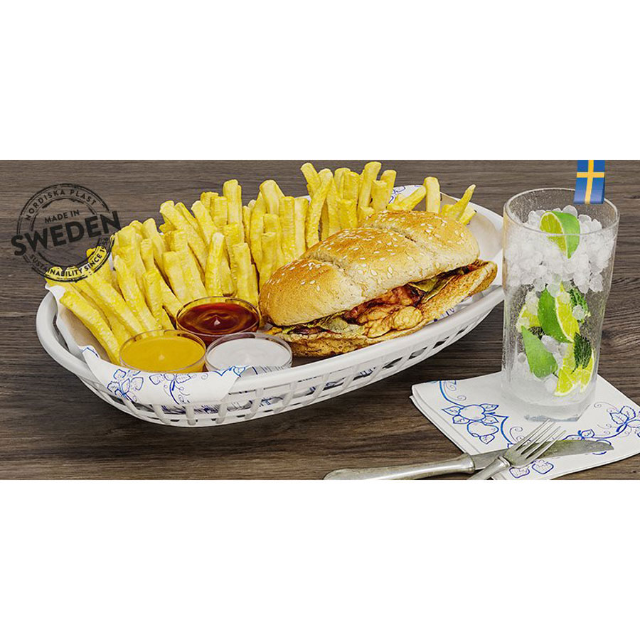 Barshopen's tweet photo. Vit hamburgerkorg i plast. Sätt en klassisk Diner-touch på middagen och servera hamburgare med tillbehör som strips i korgen. Perfekt för all slags finger food - tacos, smörgåsar och pommes frites.
https://t.co/y21r25jXvr https://t.co/vTDxRSfSnH