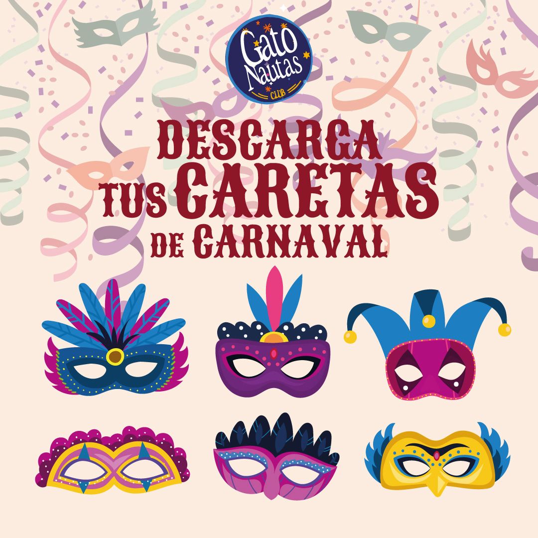 ¡Descarga las caretas de Carnaval más divertidas y coloréalas tú mismo como más te gusten!
benditagolosina.com/gatonautas/car…