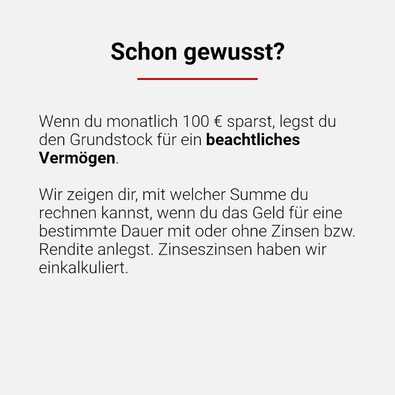 Vergleich_de's tweet photo. Für einen effektiven #Vermögensaufbau solltest du monatlich #Geldsparen und anlegen. Der Betrag muss nicht hoch sein, nimm z. B. 100 €. Über Jahre wächst dein Erspartes wie nebenbei mit Hilfe von Zins und #Zinseszins.

#sparplan #etfsparplan #investieren #geldanlegen