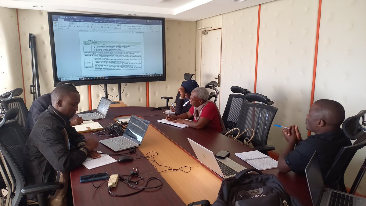 Currently, the implementation team for the AIRTEA-DC4FC project is in a planning meeting to wrap up remaining activities. @afaasinfo @FARAinfo @petermgitika @oscar_maks @UFAAS13