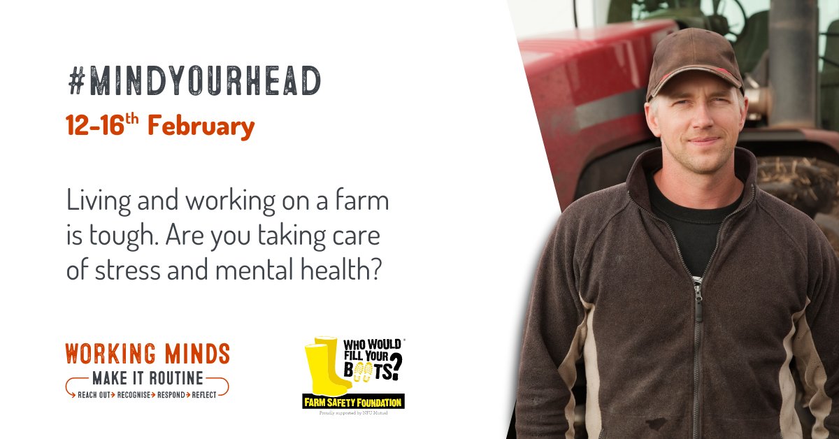 🌾 Mind Your Head with @FarmSafetyFoundation starts today 🚜

Supporting mental health and preventing stress in farming is crucial. Find out more about support available for the sector:

workright.campaign.gov.uk/campaigns/work…

#WorkRight #WorkingMinds #MindYourHead