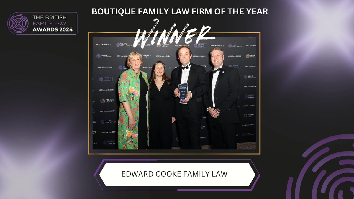 We've got a #throwback feeling! 🤩 Celebrating the amazing #Winners from #BFLAwards2024 - a week or two on from the big event. 🎉 We hope you’re still buzzing, @ECFamilyLaw 🏆 Winner of Boutique Family Law Firm of the Year. #Winner #Throwback #CelebrateSuccess #AwardWinners
