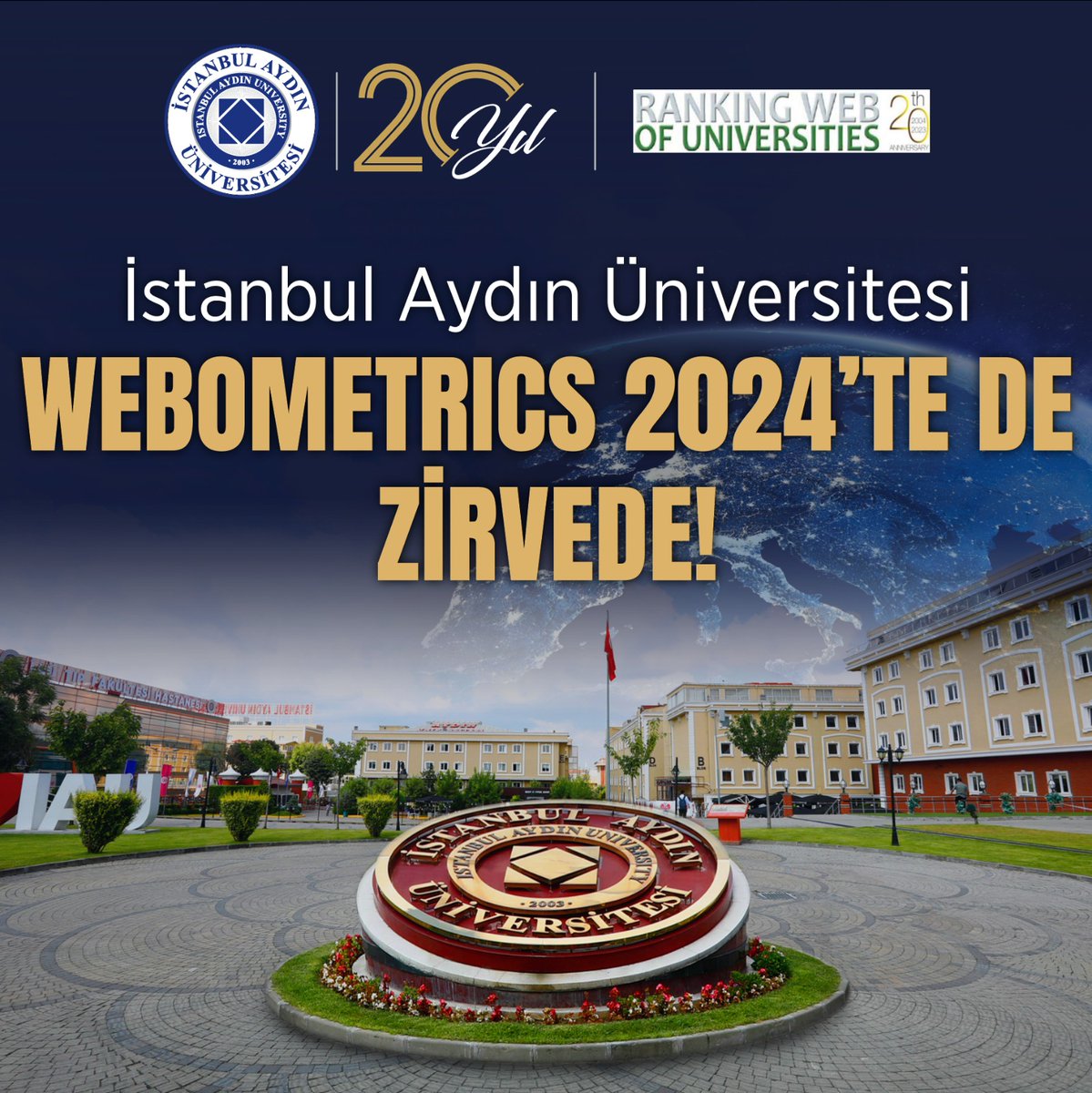 Heyecan verici bir başarıya imza attık! Webometrics 2024 sıralamasında, Türkiye genelinde 208 üniversite arasında 36, vakıf üniversiteleri arasında ise 8. sırada yer alarak ülkemizin önde gelen eğitim kurumlarından biri olarak adımızı yazdırdık. Emeği geçen herkesi tebrik…