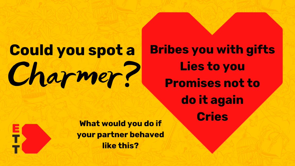 Could you spot a Charmer? You’ve been told the fairytale romance story, but what happens when your relationship doesn’t match up? Have you got the tools to recognise abuse or coercive behaviour?

For more information, visit: cathypress.co.uk
