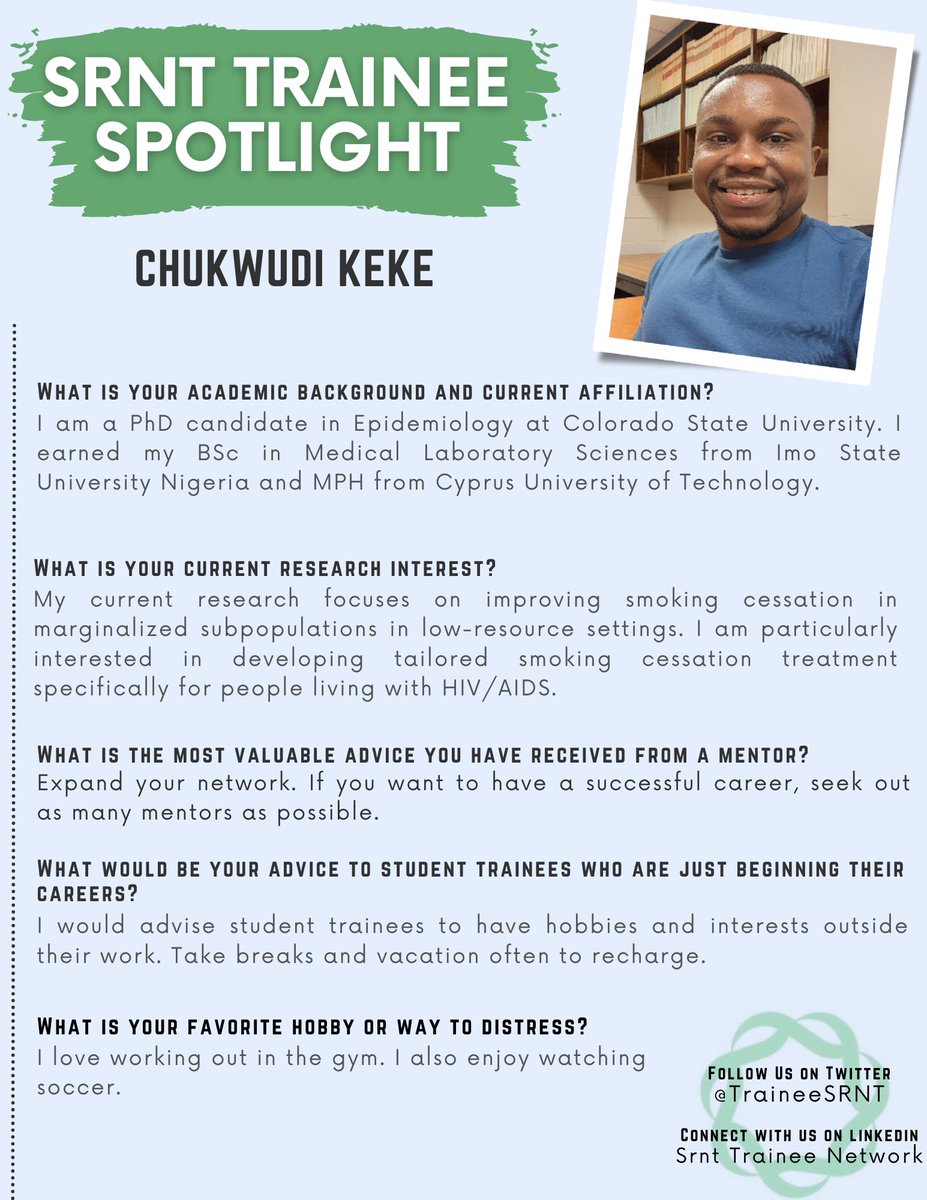 SRNT Trainee Network tweet media