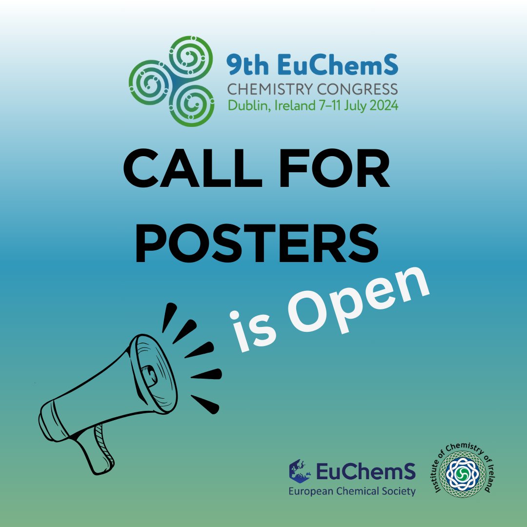 📢 Reminder: The call for posters for ECC-9 is now OPEN! 🎉 Submit your proposals now and be part of an exciting exchange of ideas at #ECC9 🔬euchems2024.org/programme/call…