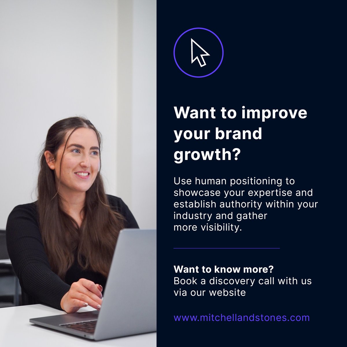 Looking to boost your brand's growth in 2024? 🚀 

Utilise human positioning to showcase your expertise within your industry.🌟

If you want a hand with human positioning, contact us today! 📱

#BrandGrowth #HumanPositioning #DigitalMarketingStrategies #DigitalMarketingAgency