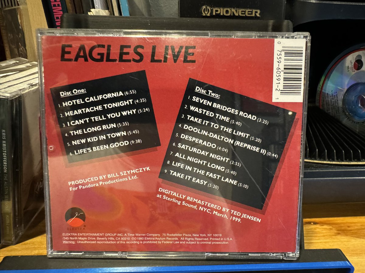 PodcastRecords's tweet photo. Let’s play “which disc am I playing first”…
Eagles Live - 2 disc album. See track listing. I’m going with disc one for “The Long Run” & “I Can’t Tell You Why” sung by Wayne’s arch nemesis Timothy B. Schmit.
Which disc are you picking to play first? #Eagles #NotPhilly https://t.co/qV6P741yzl