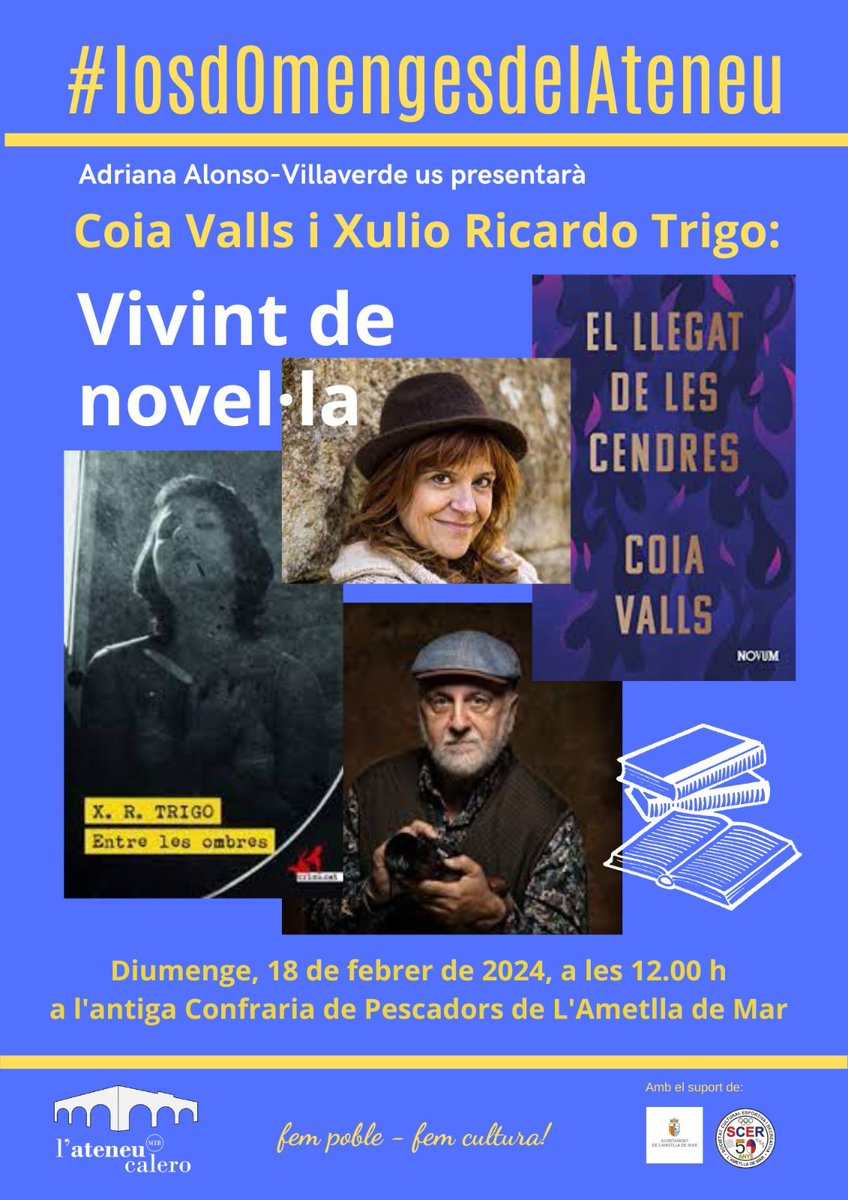 Presentació va #lametllademar dels darrers treballs de @CoiaValls i @xulioricardotrigo #entrelesombres #elllegatdelescendres #lateneucalero @lacakartv @Diari_Ebre @SER_Ebre @mesebre @apropebre @AntenaCaro @di_llu