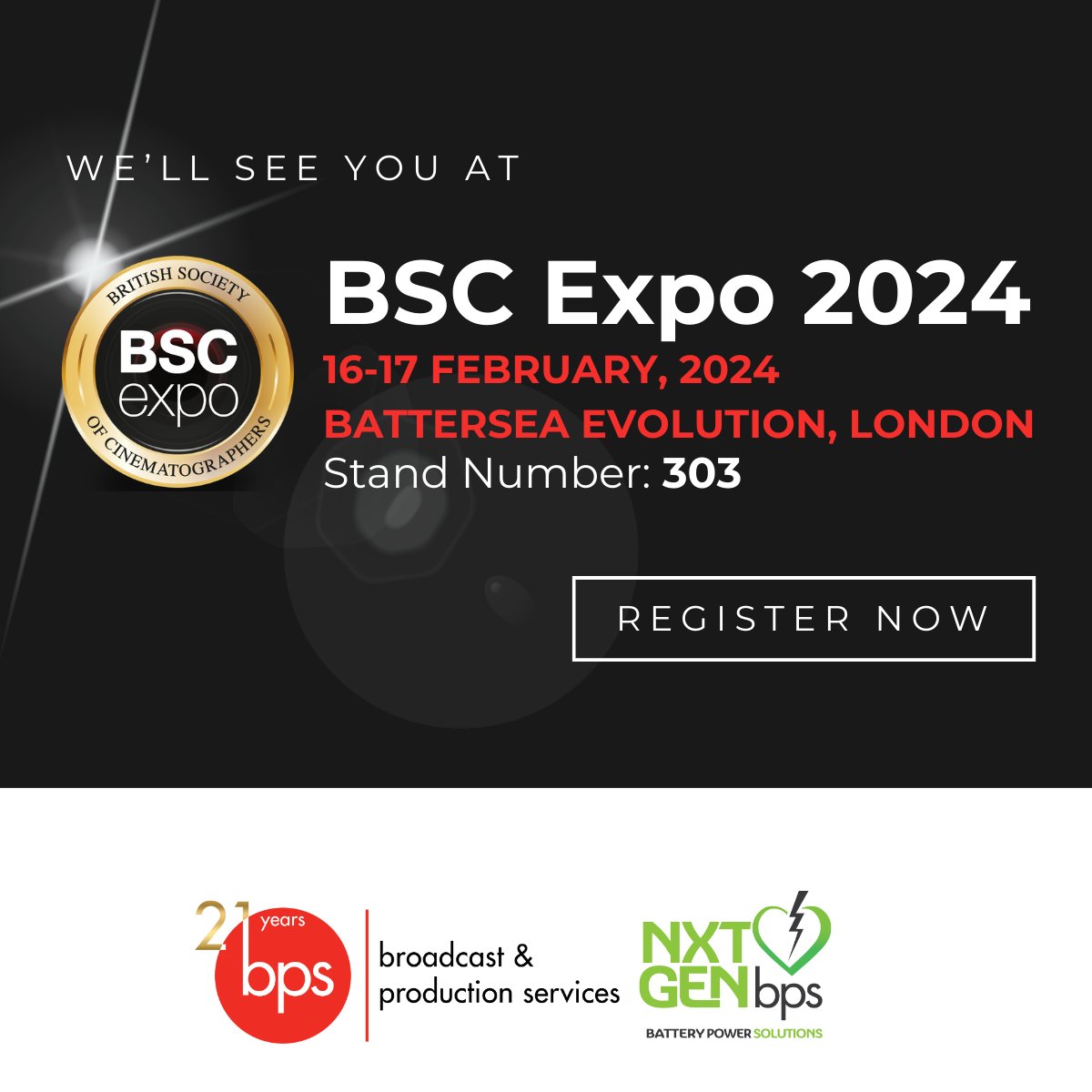 Don’t forget to stop by Stand 303 at <a href="/BSC_EXPO/">BSC_EXPO</a> this week where you can chat to us about our #greenbattery generators and the future of eco-friendly power with <a href="/nxtgenbps/">NXTGENbps</a>. Come and say hello if you’re there! bit.ly/3S3uUaD 

#BSCexpo #BSC2024 #batterypower #production