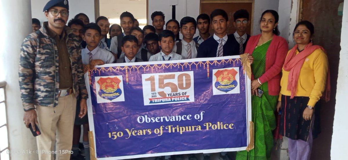 Awareness program was held at TIT Narsingarh, Patunagar H.S School and Nabagram H.S School on 09/02/2024 in c/w observance of 150 years of Tripura Police