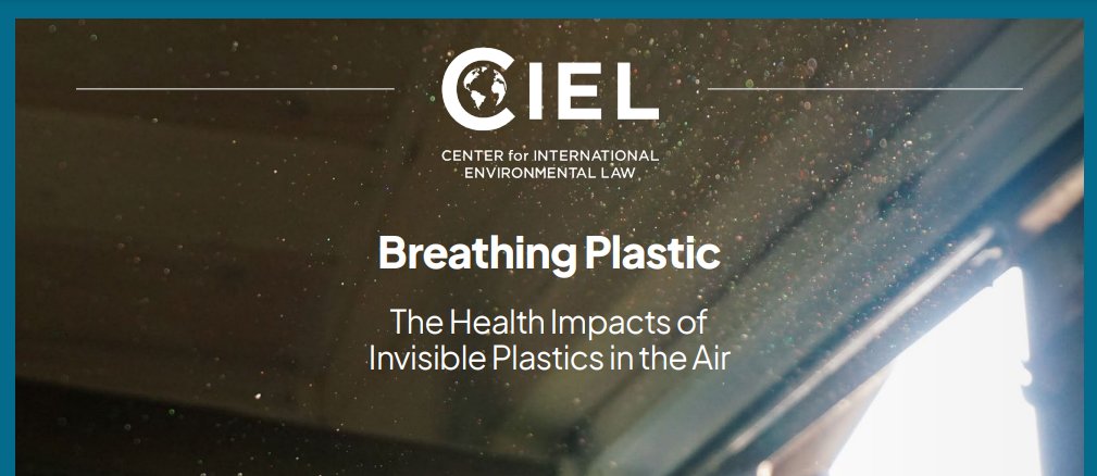 It's Science Sunday! We are continuing our focus on human health and plastics with this paper today from @ciel_tweets 'Breathing Plastic The Health Impacts of Invisible Plastics in the Air' @IucnOcean