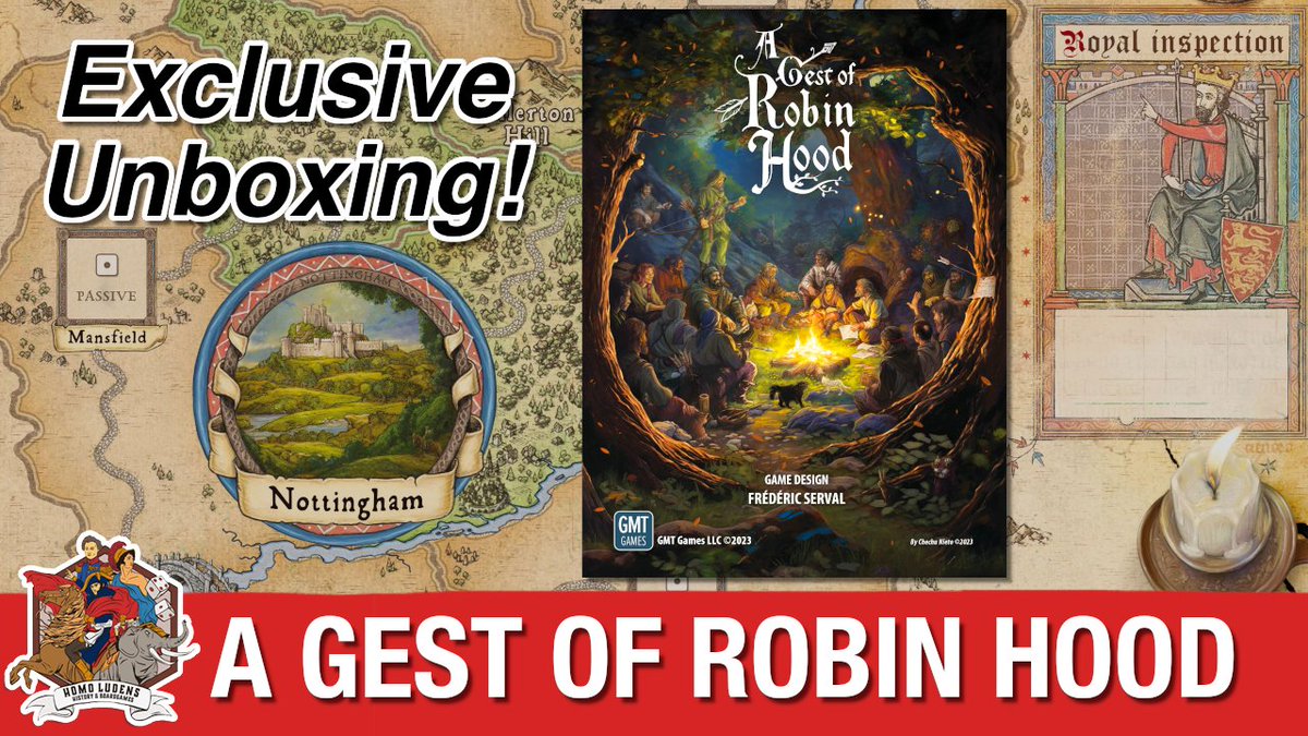 As is the tradition, I recorded an unboxing of my preview copy of A Gest of Robin Hood, published by <a href="/gmtgames/">GMT Games</a>. Can't wait to play it in person with <a href="/joe_dewhurst/">Joe Dewhurst</a> at <a href="/aireconuk/">AireCon - NW: Aug / West: Oct / X: March</a> ! It's ok <a href="/WatchItPlayed/">Watch It Played</a>, you can watch us.
youtu.be/dQM1-gLmsZI