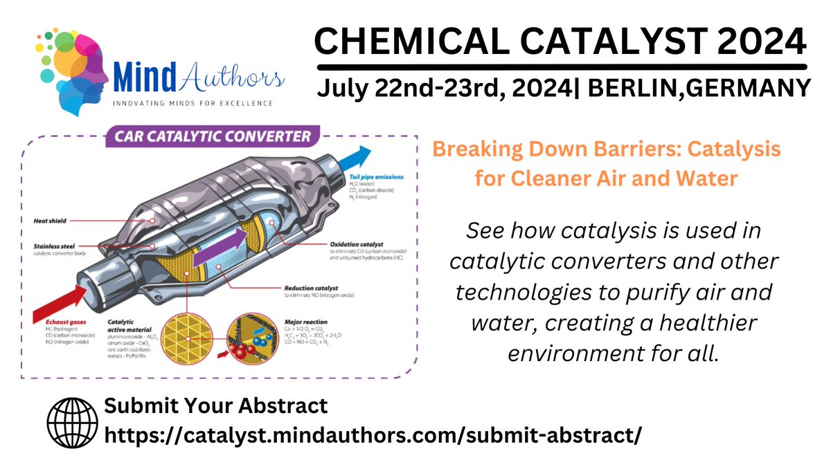 Join us at #ChemicalCatalyst2024 (July 22-23, Berlin) and discover the latest advancements in #catalysis &amp; #chemicalengineering. Hear from renowned experts, explore diverse topics, and connect with the global community. Register now: catalyst.mindauthors.com/registration/
#Conference2024