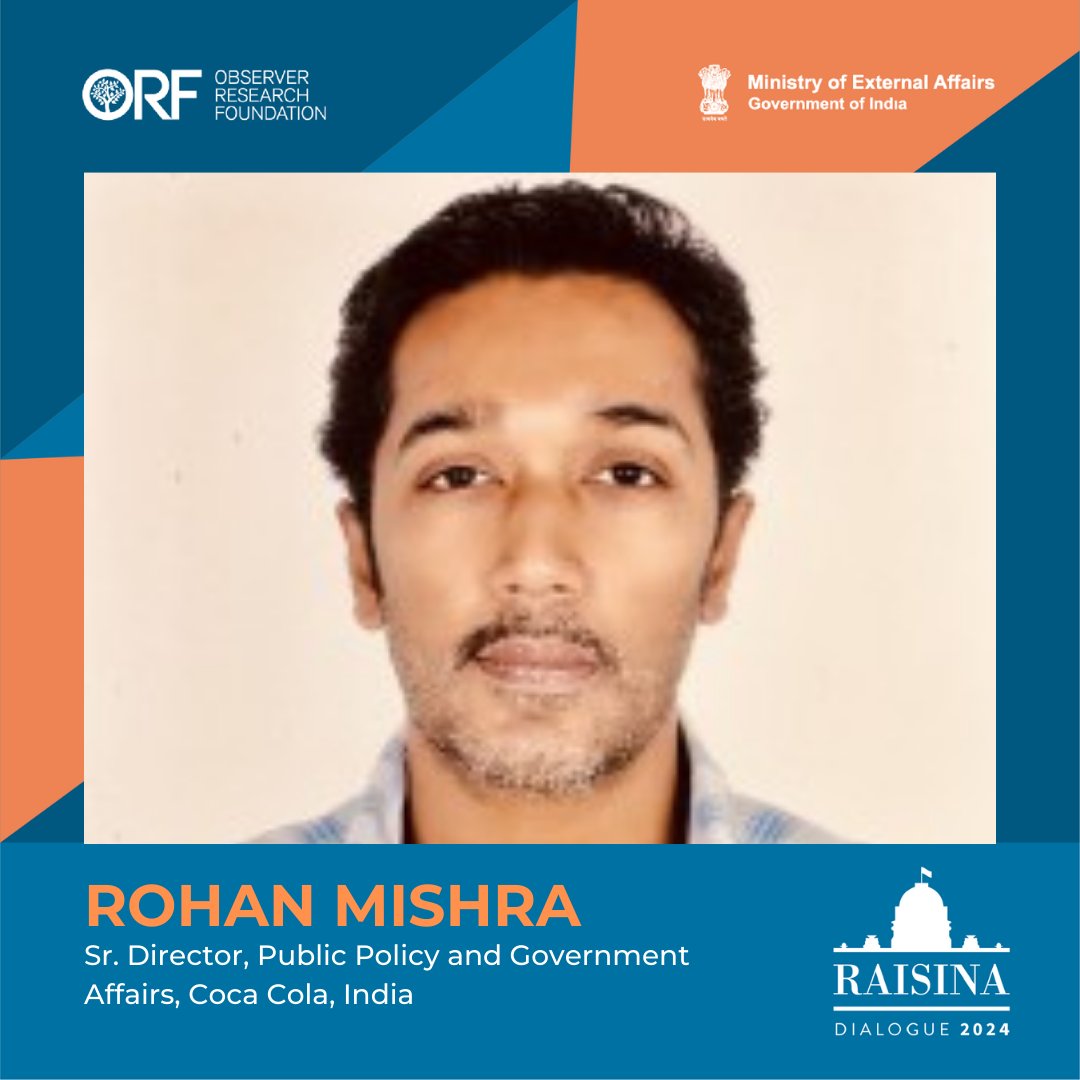 Raisina Dialogue (@raisinadialogue) on Twitter photo <a href="/farrarl/">Lara Farrar</a> <a href="/IndraManiPR/">Indramani Pandey, IFS</a> <a href="/AmanRKhanna/">Aman Raj Khanna</a> <a href="/aledo_raquel/">Raquel Scamilla Aledo</a> <a href="/RMantri/">Rajeev Mantri</a> .<a href="/roan04/">Rohan Mishra</a>, Sr. Director, Public Policy and Government Affairs, Coca Cola, India will join us at #RaisinaDialogue2024!
Watch this space for more updates.
Feb 21-23 | New Delhi
Details: tinyurl.com/yetz2at9
#Raisina2024 #RaisinaDialogue <a href="/farrarl/">Lara Farrar</a> <a href="/IndraManiPR/">Indramani Pandey, IFS</a> <a href="/AmanRKhanna/">Aman Raj Khanna</a> <a href="/aledo_raquel/">Raquel Scamilla Aledo</a> <a href="/RMantri/">Rajeev Mantri</a> .<a href="/roan04/">Rohan Mishra</a>, Sr. Director, Public Policy and Government Affairs, Coca Cola, India will join us at #RaisinaDialogue2024!
Watch this space for more updates.
Feb 21-23 | New Delhi
Details: tinyurl.com/yetz2at9
#Raisina2024 #RaisinaDialogue