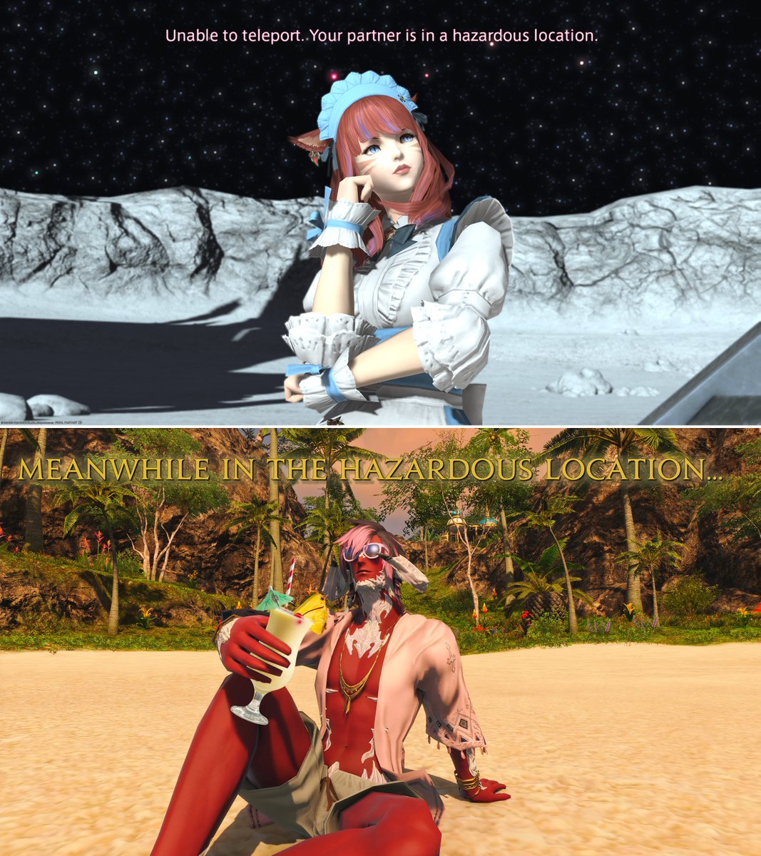 FortunaFavore's tweet image. It&apos;s so funny to me that it says this when your partner is on their island sanctuary 🏝️