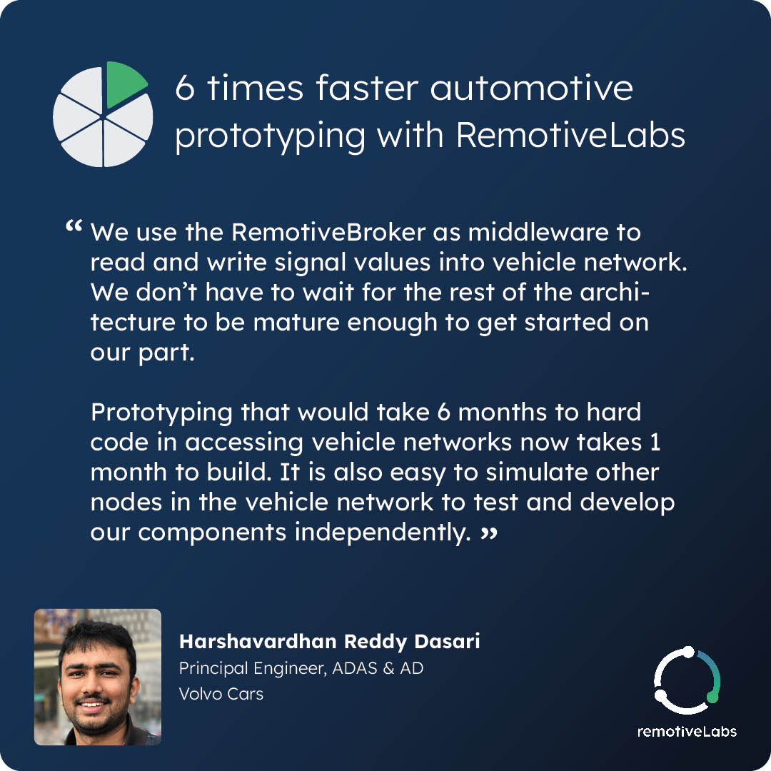 One of our primary driving forces is seeing things happen right away! We're proud of our @volvocars heritage and @dasariharsha was one of the early users as our CTO @f_aleksandar first began developing what later turned into the RemotiveBroker using Erlang/Elixir. #getstuffdone