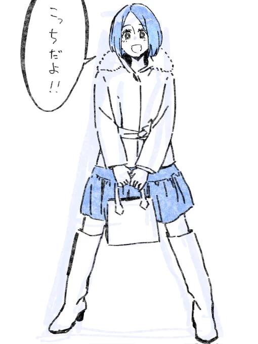 褒められたのでAYAさんのバーチャルデートをもう一枚☺️

シルエットから描くとササッと描いても伝わるので、SNS交流の際はとても有効ですね。 