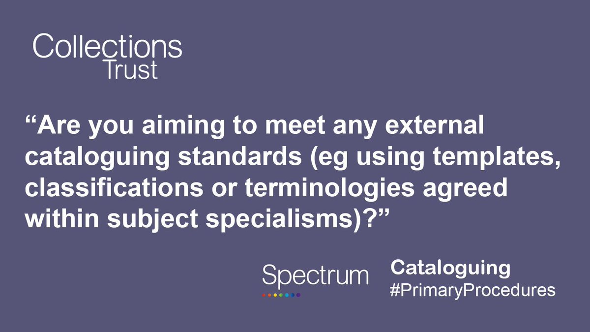 Your approach to cataloguing must be carefully considered at policy level taking into account your museum’s mission, the type of collection, and the needs of different users: buff.ly/3SHILoW #PrimaryProcedures #MuseumDocumentation