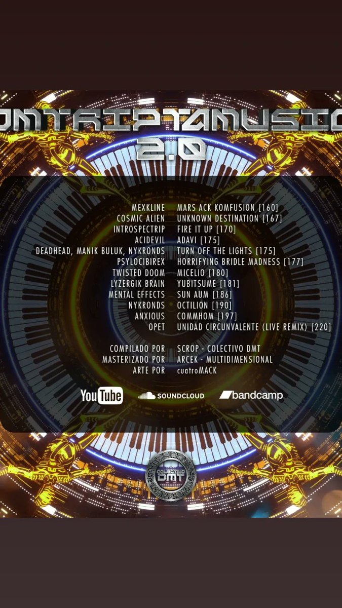 ManikBuluk's tweet image. New track on !! 👽👾
Deadhead, Manik Buluk &amp;amp; Nykronds - Turn Off The Lights - 175 Bpm VA Dmtriptamusic 2.0 Colectivo Dmt de Manik Buluk² en #SoundCloud
on.soundcloud.com/6eXAt 
LINK IB BIO 👾🎶