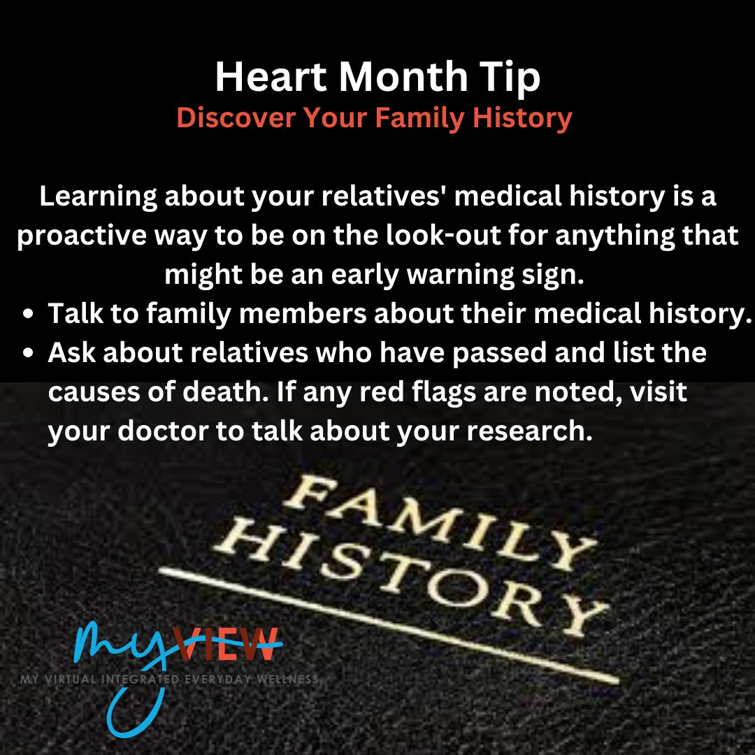 Healthy Heart Tips for Heart Month  Tip # 2 — Discover Your Family History #CardiacWellness #HeartHealthTips #Heartpatient #heartmonth 
#heartwellness #healthyhabitsforheart #heart #AFib #atrialfibrillation #heartmonth #familyhistory