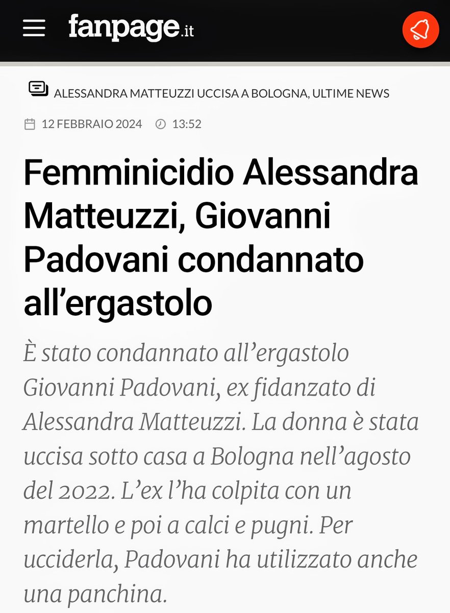 Chiaraandy's tweet photo. Anche se sappiamo che in Italia il "fine pena mai" non esiste, possiamo finalmente dire che questa volta giustizia è fatta
#AlessandraMatteuzzi #Femminicidio #NonUnaDiMeno https://t.co/EGuCF5VZlT