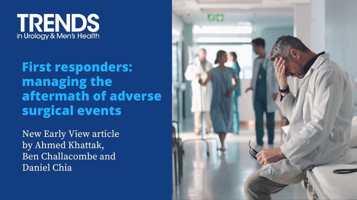 The impact on clinicians involved with adverse events can be profound. @benchallacombe and colleagues discuss First Responders - an initiative being developed to provide support. Trends article: wchh.onlinelibrary.wiley.com/doi/full/10.10…