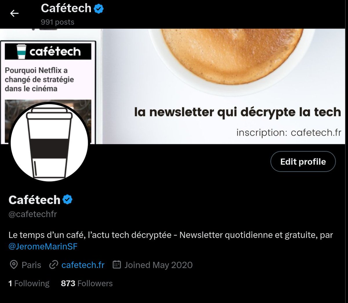 JeromeMarinSF's tweet photo. Twitter vient de verifier gratuitement le compte de ma newsletter @cafetechfr 😲

Cet abonnement gratuit à l'offre Premium est justifié par mes dépenses publicitaires

Entre 2022 et 2023, celles-ci se sont élevées à... 4,09 euros https://t.co/KnKYu0NHN0