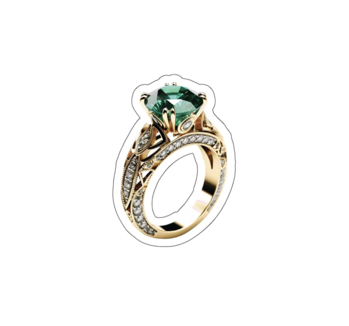 This emerald gold diamond engagement ring sticker is not only a romantic token for Valentine's Day but also a versatile accessory that can be used to adorn cards, gift wrap, and more.
msetcreations.etsy.com/listing/162266…