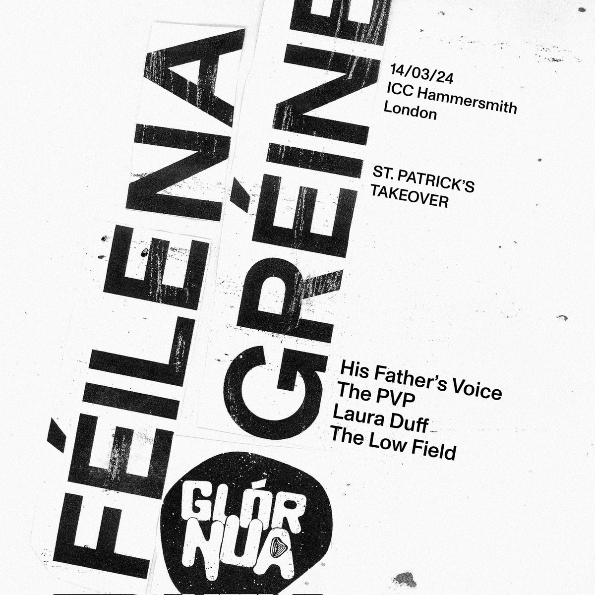 LONDON We're excited to announce a Féile na Gréine St. Patrick's takeover at the Irish Cultural Centre Hammersmith, on Thursday 14th March, featuring @HFV_LK @thelowfield @lauraduffmusic and @The_PVP_ Tickets on sale: irishculturalcentre.co.uk/event/glor-nua… Thanks @myicclondon for the support