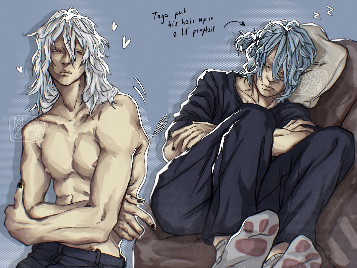 With the little bunny socks 🐇🛐 #tomurashigaraki #mhafanart #illustration #mha #shigaraki