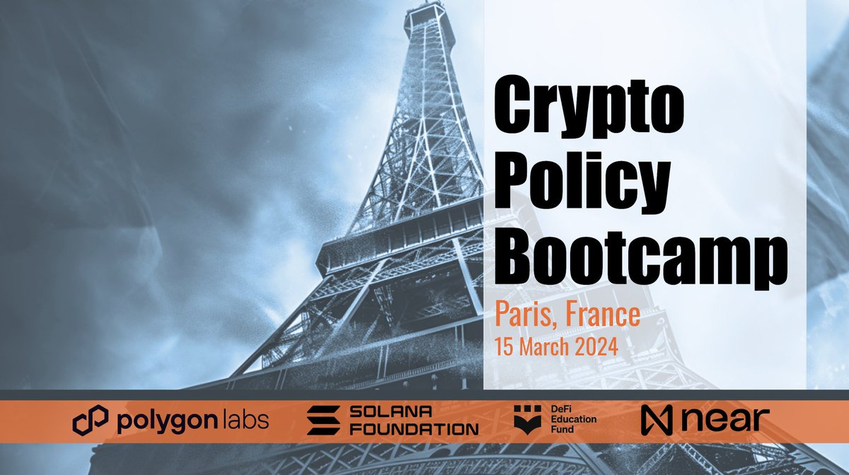 🇪🇺You've heard the term 'MiCA' as code for 'EU = good for crypto': What does that *really* mean & is it true? Find out at the *first* EU Crypto Policy Bootcamp in Paris 🇫🇷, hosted @ the @Ledger office! EU'ers - make your voice heard! Apply here to join: docs.google.com/forms/d/e/1FAI…