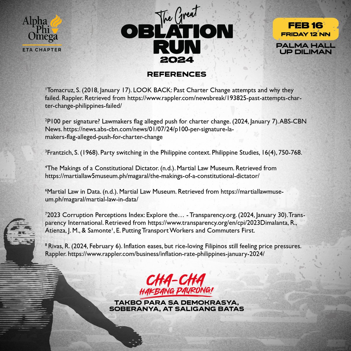 apoupd's tweet photo. OFFICIAL STATEMENT OF THE RESIDENTS OF ALPHA PHI OMEGA FRATERNITY - ETA CHAPTER

#HakbangPaurong
#OblationRun2024

(2/2) https://t.co/HCFaTthtWq