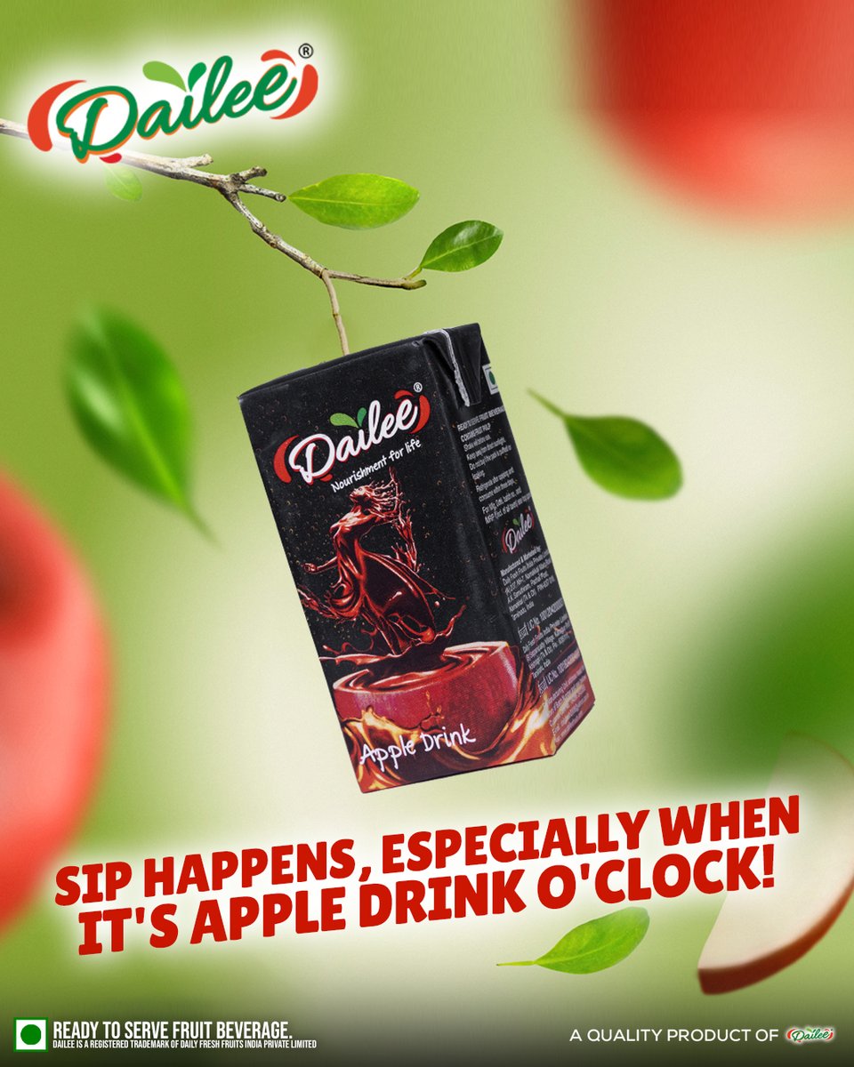 Sip happens, especially when it's apple juice o'clock!
.
.
.
.
#appledrink #appledrinks #dailee #daileefresh #tastethedailee #southindia #trending #instagood @dailee_india #daileeapple