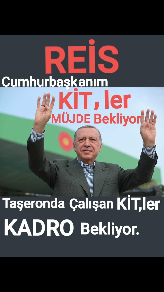 Sleyman52106156's tweet photo. @tcbestepe @RTErdogan Kıymetli devlet başkanımızın bugün 90 Bin kit taşeron emekçilerin kadrosunu açıklayacağına inanıyoruz sabırla bekliyoruz https://t.co/RksSt8QPKY